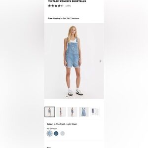 NWT Levi’s Overall Jean Shorts